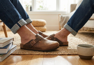 Birkenstock til herrer, der fungerer til hverdag, arbejde og fritid
