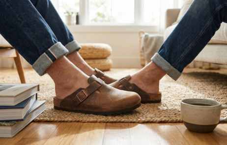 Birkenstock til herrer, der fungerer til hverdag, arbejde og fritid
